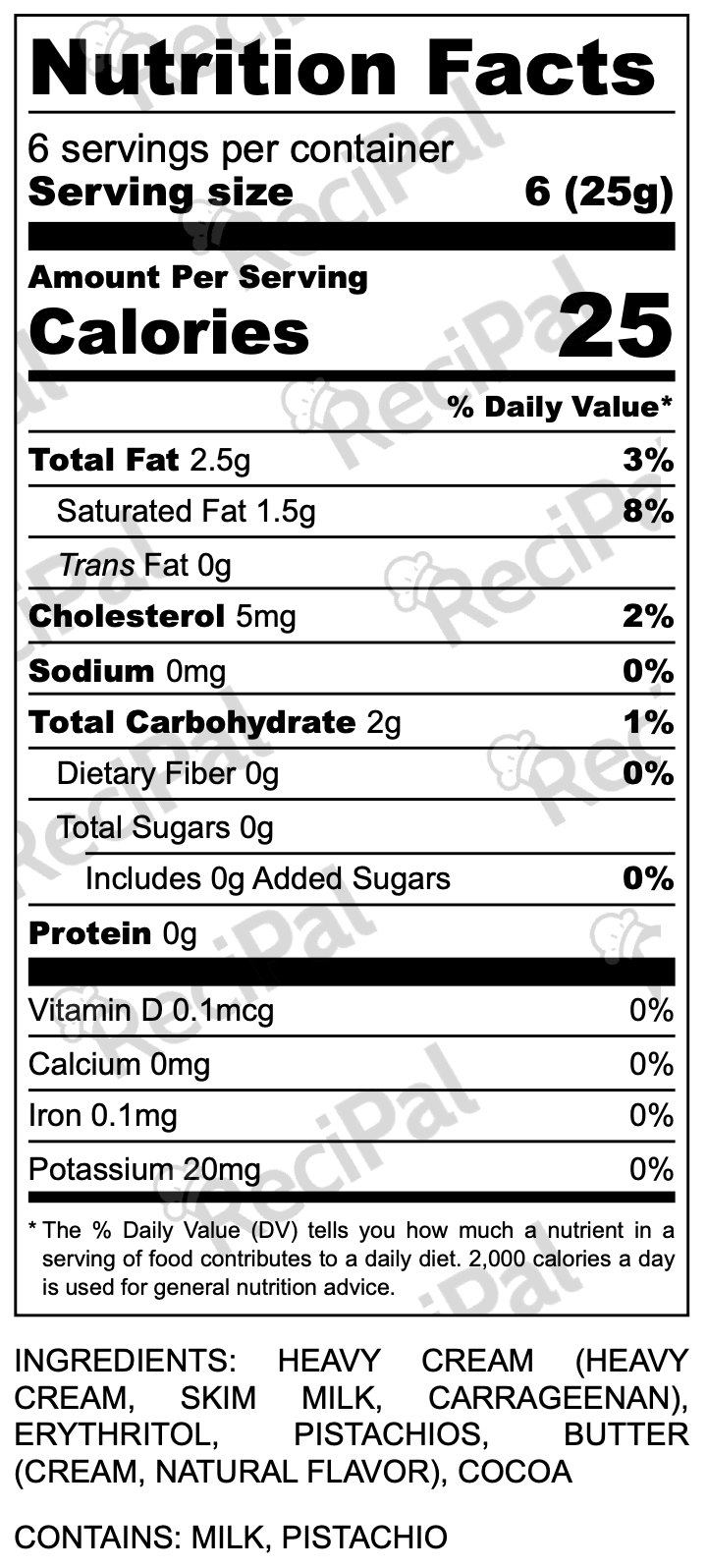 Chocolate Pistachio Fudge (Halwa) - 6 Servings